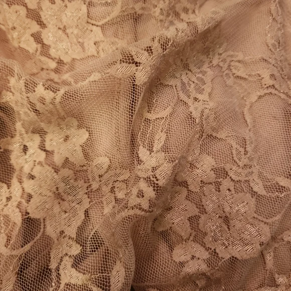 True Vintage 80s Lace Floral Sheer Bubble Blouse 3/4 Flared Sleeve What a Find! - Picture 10 of 10